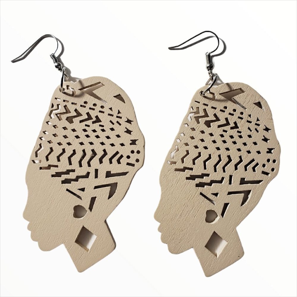 Bohemian Wooden Drop Lightweight Earrings